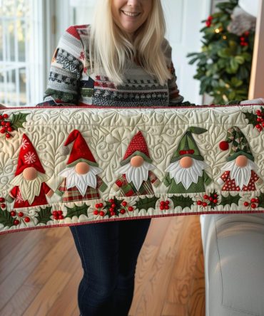 Gnome Wonderland Quilted Table Runner