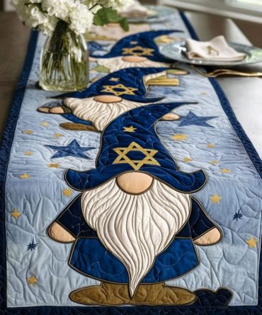 Gnome Of Light Quilted Table Runner