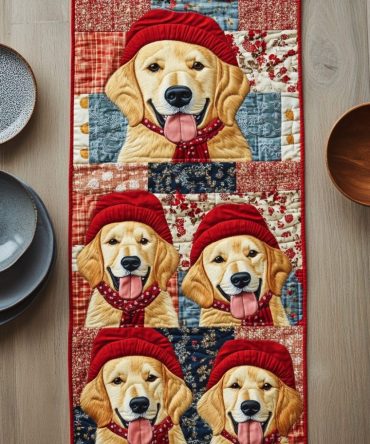 Golden Bond Quilted Table Runner