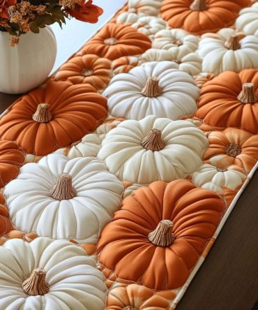 Golden Autumn Days Quilted Table Runner