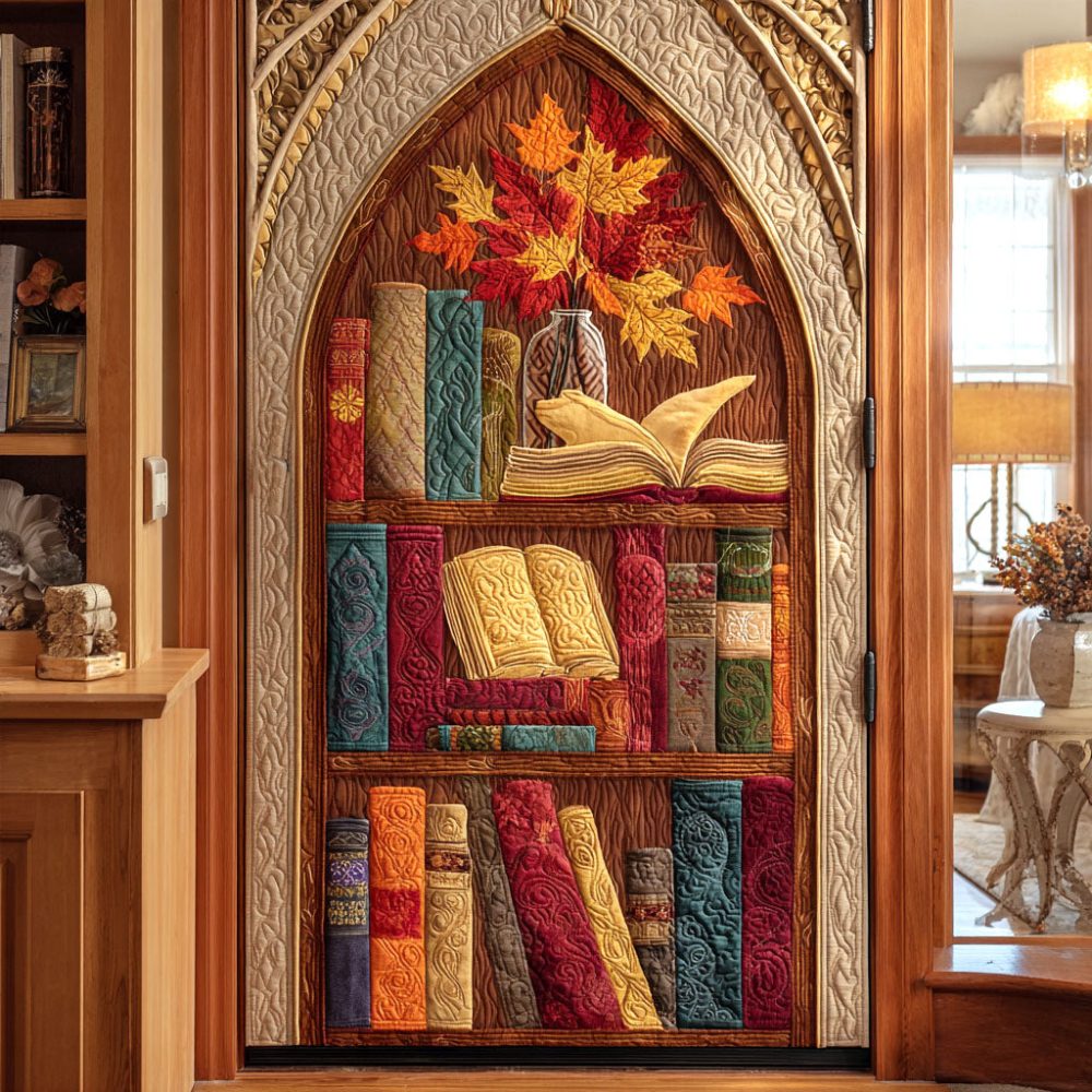 Golden Chapter Quilted Door Cover