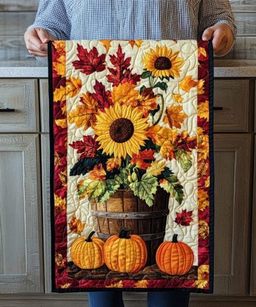 Golden Fall Moments Quilted Table Runner