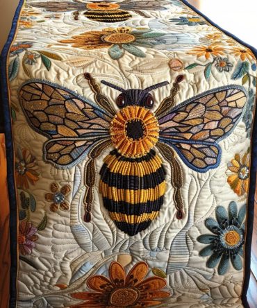 Golden Flight Quilted Table Runner