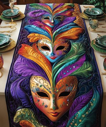 Golden Gala Quilted Table Runner