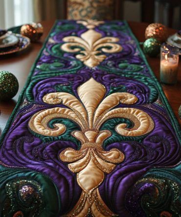 Golden Gala Quilted Table Runner