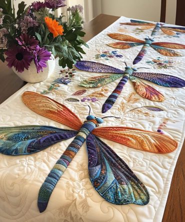 Golden Glow Quilted Table Runner