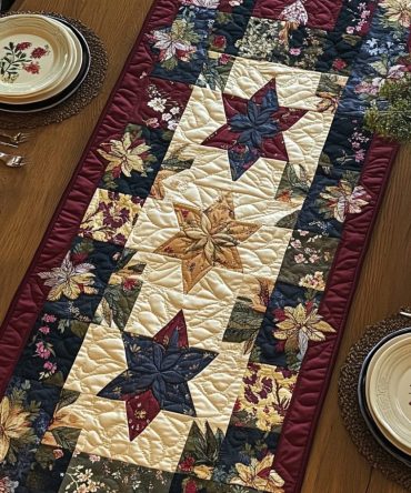 Golden Glow Quilted Table Runner