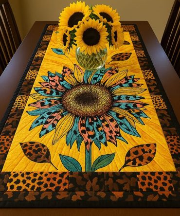 Golden Glow Quilted Table Runner