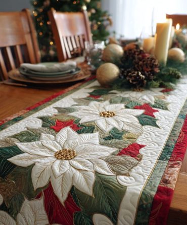 Golden Guard Quilted Table Runner