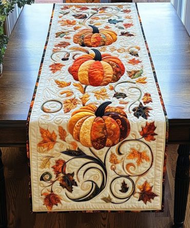 Golden Harvest Quilted Table Runner