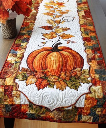 Golden Harvest Quilted Table Runner