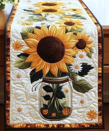 Golden Harvest Quilted Table Runner