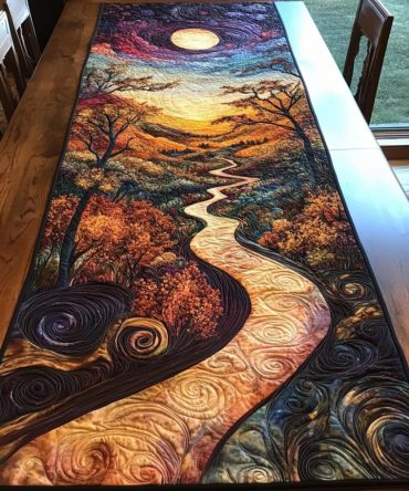 Golden Horizon Quilted Table Runner