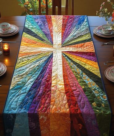 Golden Horizon Quilted Table Runner