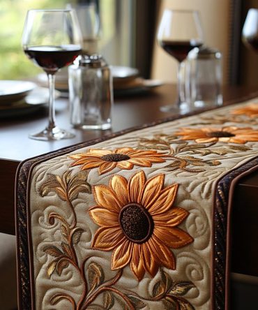 Golden Horizon Quilted Table Runner