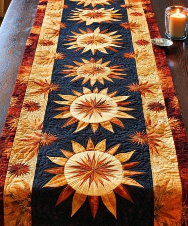 Golden Horizon Quilted Table Runner