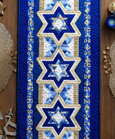 Golden Magen Quilted Table Runner