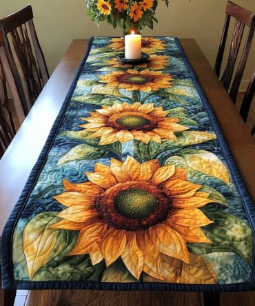 Golden Rays Quilted Table Runner