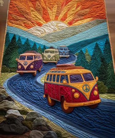 Golden Route Quilted Table Runner