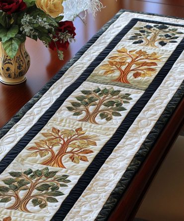 Golden Seasons Quilted Table Runner