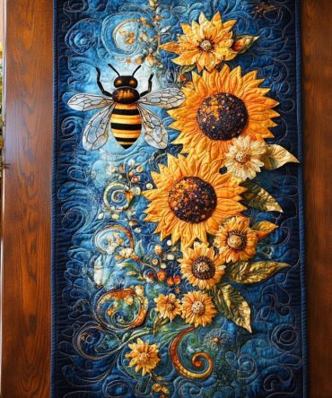 Golden Wings Quilted Table Runner