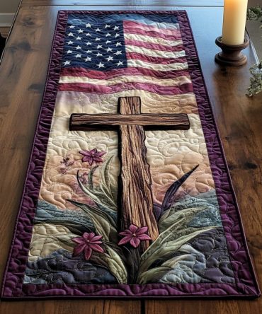 Grace Lily Quilted Table Runner