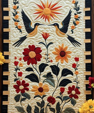 Graceful Dancer Quilted Table Runner