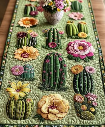 Green Haven Quilted Table Runner