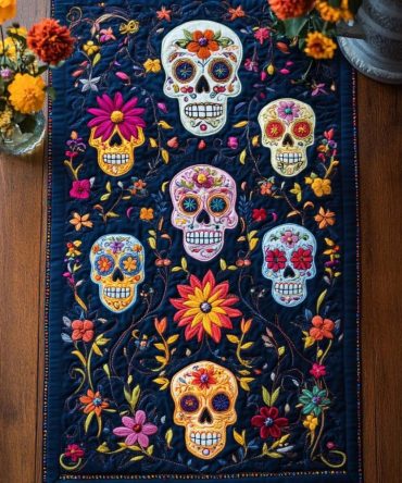 Grim Romance Quilted Table Runner