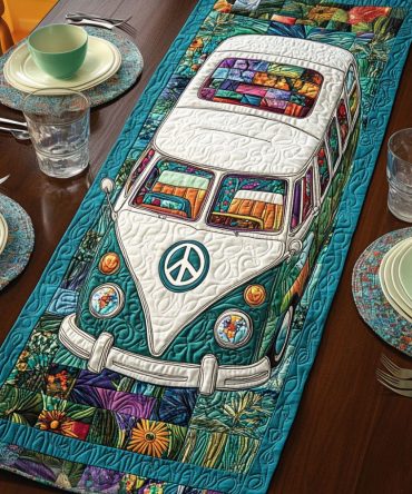 Groovy Getaway Quilted Table Runner