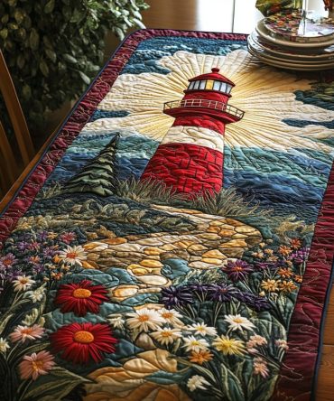 Guiding Star Quilted Table Runner