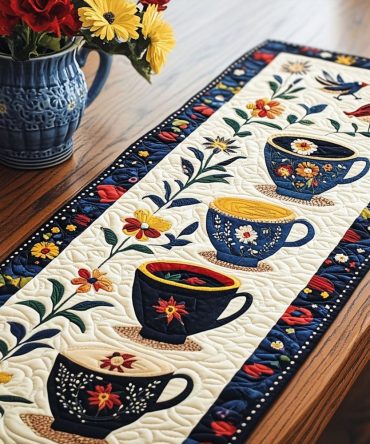 Handcrafted Grace Quilted Table Runner