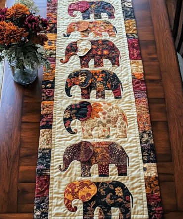 Harmony Herd Quilted Table Runner