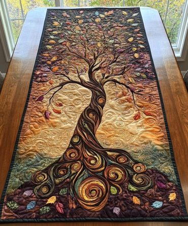 Harmony Tree Quilted Table Runner