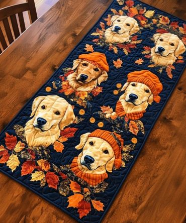 Harvest Retriever Quilted Table Runner
