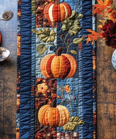 Harvest Bloom Quilted Table Runner