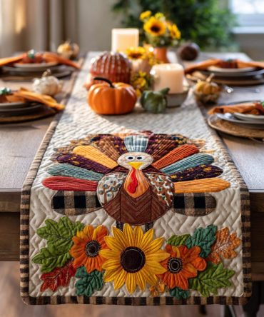 Harvest Gobbler Quilted Table Runner