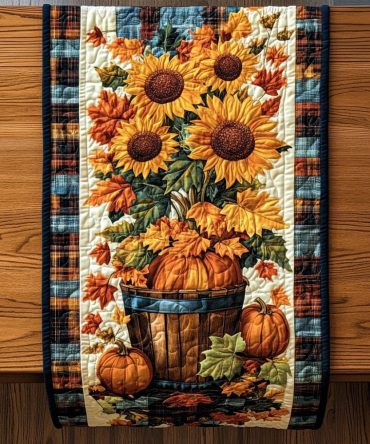 Harvest Joy Bloom Quilted Table Runner