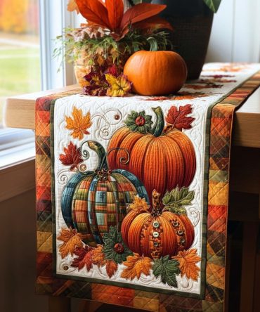 Harvest Moonlight Quilted Table Runner