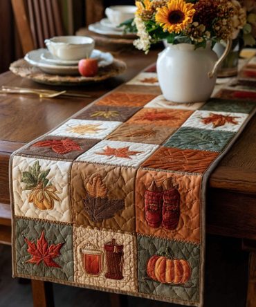 Harvest Morn Quilted Table Runner