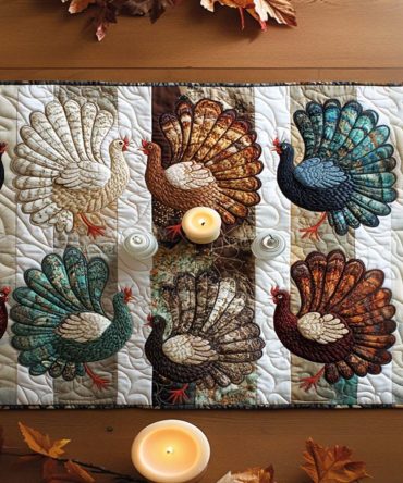 Harvest Turkey Quilted Table Runner