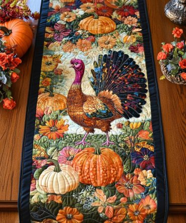 Harvest Turkey Quilted Table Runner