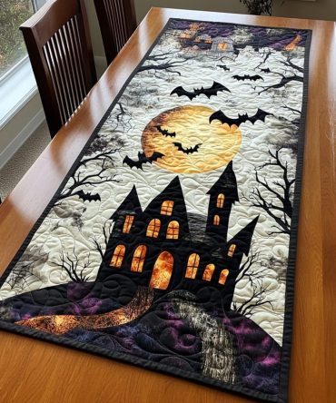 Haunted Glow Quilted Table Runner