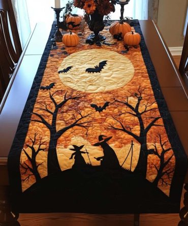 Haunted Silhouettes Quilted Table Runner