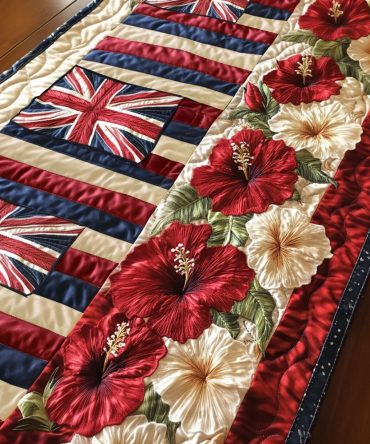 Hawaiian Charm Quilted Table Runner
