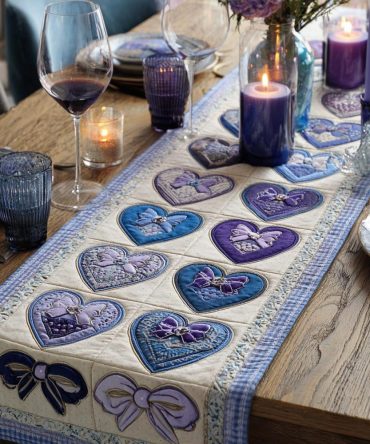 Heart Delight Quilted Table Runner