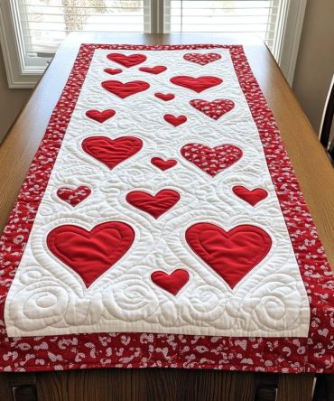Heart Lane Quilted Table Runner
