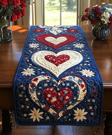 Heart Of Independence Quilted Table Runner