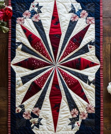 Heart Of The Nation Quilted Table Runner