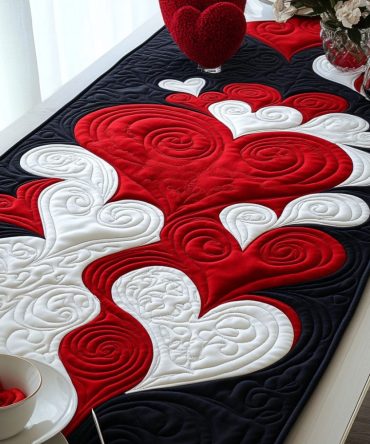 Heartbeat Harmony Quilted Table Runner